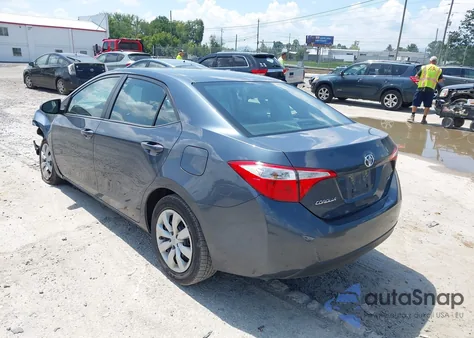 2015 Toyota Corolla Le из США, поврежденный, VIN 2T1BURHE9FC339419